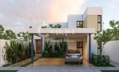 Casa de 2 pisos, 3 recamaras en privada en Conkal Yucatan  Entrega inmediata