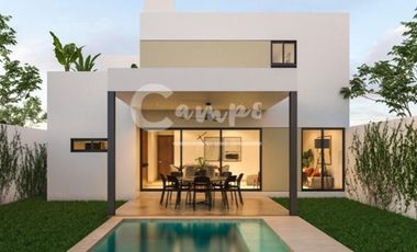 Casa de 2 pisos, 3 recamaras en privada en Conkal Yucatan  Entrega inmediata