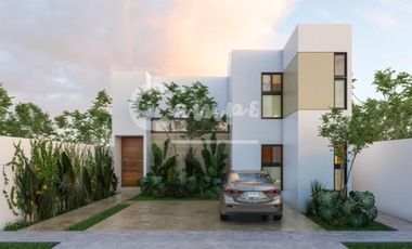 Casa de 2 pisos, 3 recamaras en privada en Conkal Yucatan  Entrega inmediata