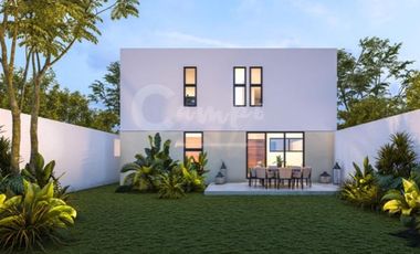 Casa de 2 pisos, 2 recamaras en privada en Conkal Yucatan  Entrega inmediata