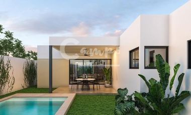 Casa de 1 piso, 2 recamaras en privada en Conkal Yucatan  Entrega inmediata