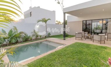 Casa de 1 piso, 2 recamaras en privada en Conkal Yucatan  Entrega inmediata