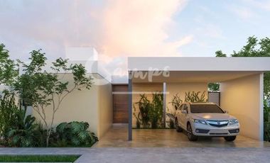 Casa de 1 piso, 2 recamaras en privada en Conkal Yucatan  Entrega inmediata