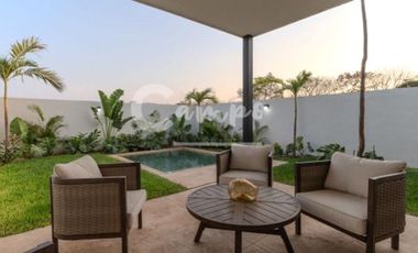 Casa de 1 piso, 2 recamaras en privada en Conkal Yucatan  Entrega inmediata