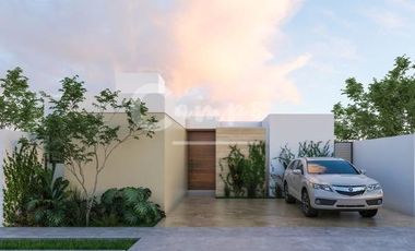 Casa de 1 piso, 2 recamaras en privada en Conkal Yucatan  Entrega inmediata