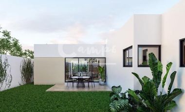 Casa de 1 piso, 2 recamaras en privada en Conkal Yucatan  Entrega inmediata