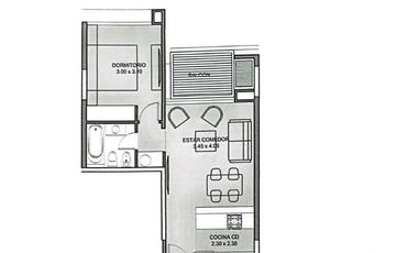 Departamento en Canning Center