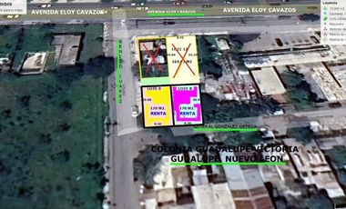 Terreno en Renta en Av. Benito Juárez en la Col. Guadalupe Victoria