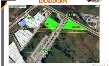 VENTA 2 LOTES INDUSTRIALES SIBERIA ANTES DE PEAJE