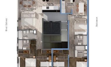 Departamento en  venta en construcción. 2 Dormitorios con cochera. Entrega en marzo 2026