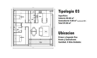 Departamento 3 ambientes en venta en Ituzaingo