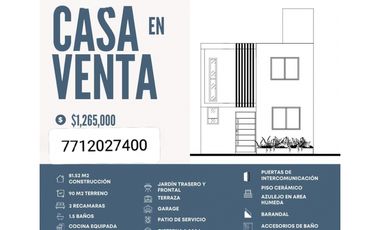 CASA EN PRE VENTA EN MINERAL DE LA REFORMA HGO A 10 MIN DE LA UAEH