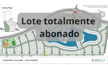 Venta Lote en San Roque, Village Canning. Totalmente abonado. 672mts. OPORTUNIDAD