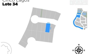 Terreno en Cinco Lagos Lote 34