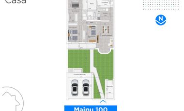 Casa de Tres Dormitorios en Venta en Capitan Bermudez con cochera y patio