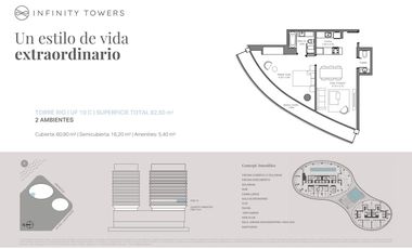 Departamento venta, 2 ambientes con cochera y multiamenities. Vicente Lopez a estrenar