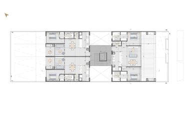 Departamento en Mart.-Santa Fe/Fleming