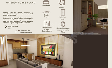 Casa de 2 pisos en venta en Vallejo Montería: 3 habitaciones, vestier y diseño moderno