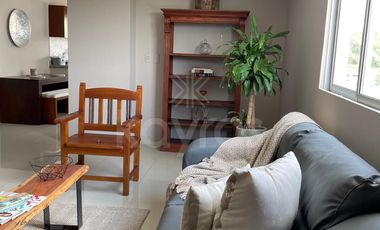 Apartaestudio amoblado de 60 m2 en el barrio Buenavista, Montería: Sala comedor y espacio moderno