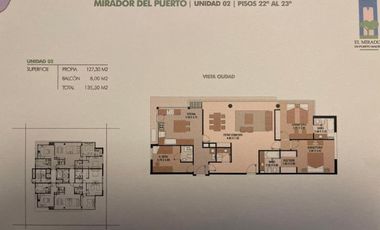 Departamento en Puerto Madero tres ambientes con excelente vista - Apto Crédito