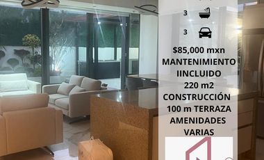 EXTAORDINARIO DEPARTAMENTO EN RENTA AMUEBLADO, PARQUES DEL PEDREGAL