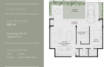 ABRA Fisherton Casa 2 dormitorios