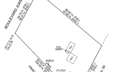 TERRENO EN VENTA 5,844m²  Blvd. Juan Pablo II