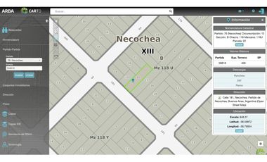 terreno sobre 181 y 62