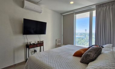 Departamento amueblado de tres recámaras en renta. Montejo pza. Mérida, Yucatán.