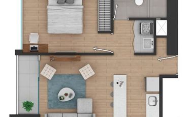 Alquilo Departamento de 1 dormitorio de ESTRENO en San Isidro