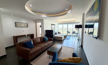 DEPARTAMENTO AMUEBLADO EN RENTA EN JURIQUILLA, QUERETARO, VISTA AL LAGO