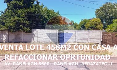 VENTA CASA A REFACCIONAR 458M2 TOTALES RANELAGH
