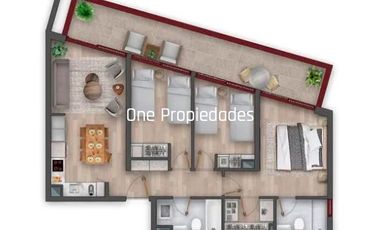 Departamento en Venta en Deptos Nuevos 3 Dorm 2 Baños Vitacura