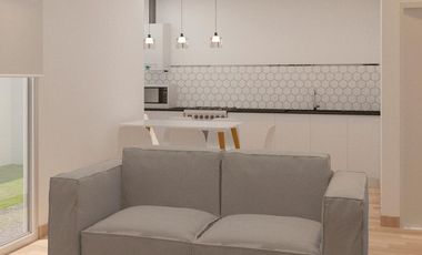 Departamento con cochera y patio