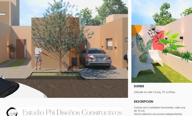 Departamento con cochera y patio