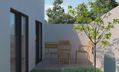 Departamento con cochera y patio