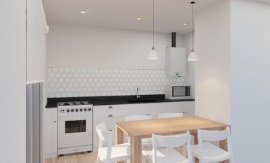 Departamento con cochera y patio