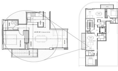 Departamento en venta un dormitorio sexto piso con balcón al frente sobre calle 17 esquina 42