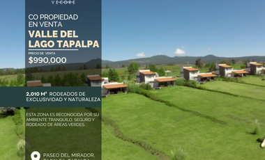 CO PROPIEDAD EN VENTA EN VALLE DEL LAGO TAPALPA, JALISCO