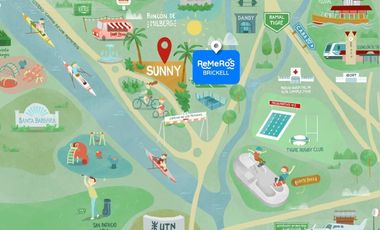 Departamento monoambiente en venta en BRICKELL REMEROS