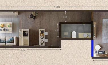 DEPARTAMENTO EN VENTA EN MAHAHUAL DE 1 RECAMARA CON VISTA AL MAR CARIBE
