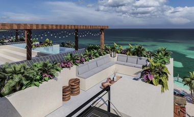 DEPARTAMENTO EN VENTA EN MAHAHUAL DE 1 RECAMARA CON VISTA AL MAR CARIBE