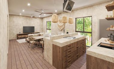 DEPARTAMENTO EN VENTA EN MAHAHUAL DE 1 RECAMARA CON VISTA AL MAR CARIBE