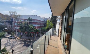 RENTA DEPA EN NAPOLES. BALCON, 3 RECAMARAS, 2 BAÑOS, 1 EST.