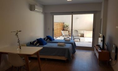 Departamento monoambiente con patio propio en alquiler temporal - Palermo Hollywood