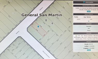 Terreno en General San Martin