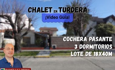 Chalet en Turdera con 3 dormitorios y un lote de 18 x 40 m - APTO CRÉDITO