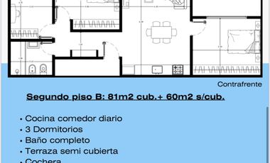 DPTO 4 AMBIENTES A ESTRENAR COSTA AZUL . TERRAZA Y COCHERA