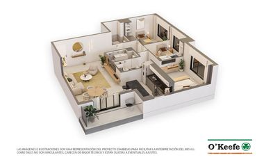 Venta Departamento 3 Ambientes a Estrenar - Terrazas de Quilmes - Vista al Parque