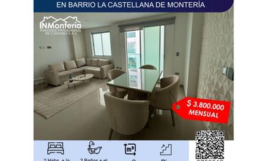 SE ARRIENDA APARTAMENTO AMOBLADO EN BARRIO LA CASTELLANA DE MONTERIA